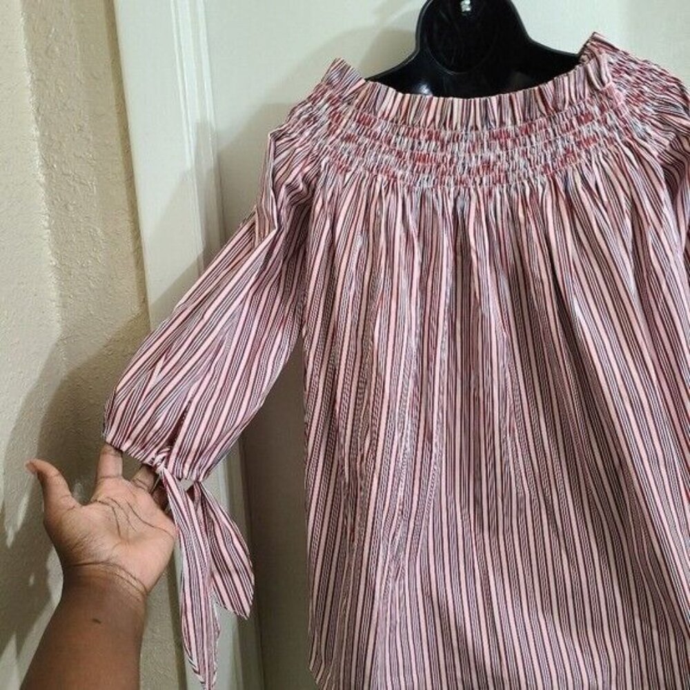 Caroline Constas Lou Striped Off Shoulder Top XS - Picture 5 of 10